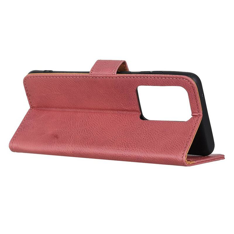 Capa De Couro Para Samsung Galaxy S20 Ultra Imitação De Couro Khazneh