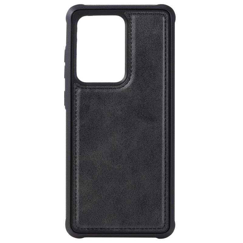 Capa De Couro Para Samsung Galaxy S20 Ultra Titular De Cartão Externo Integrado