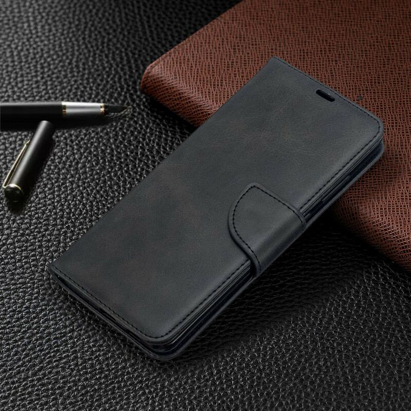 Capa Em Pele Para Samsung Galaxy S20 Ultra Flip Retalho Liso Oblíquo