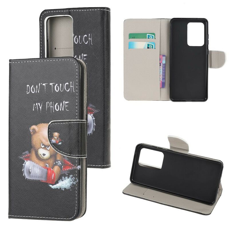 Capa Flip Para Samsung Galaxy S20 Ultra Urso Perigoso
