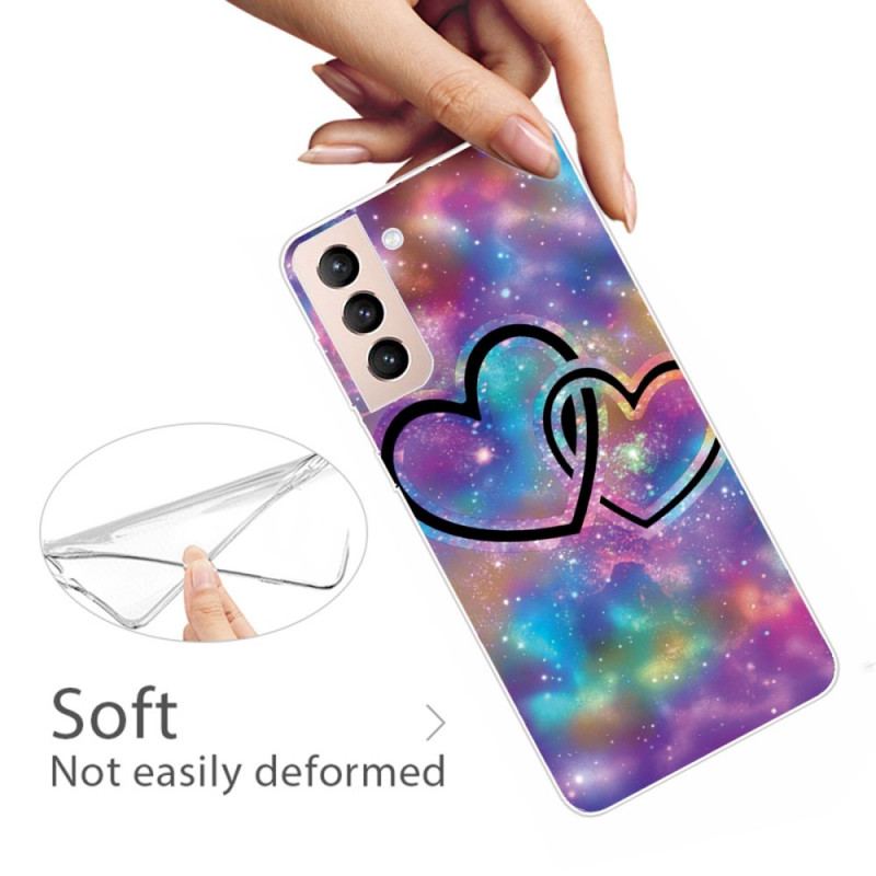 Capa De Celular Para Samsung Galaxy S22 5G Corações Acorrentados
