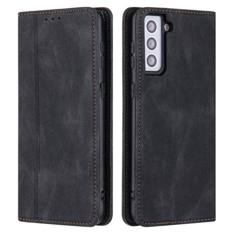 Capa De Celular Para Samsung Galaxy S22 5G Flip Estilo Linha Couro