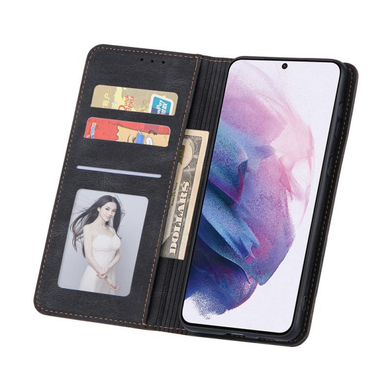 Capa De Celular Para Samsung Galaxy S22 5G Flip Estilo Linha Couro