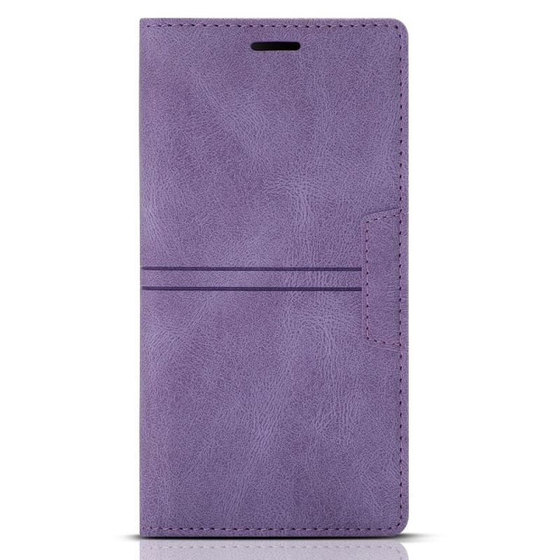 Capa De Celular Para Samsung Galaxy S22 5G Flip Fecho Magnético Com Costura Estilo Couro