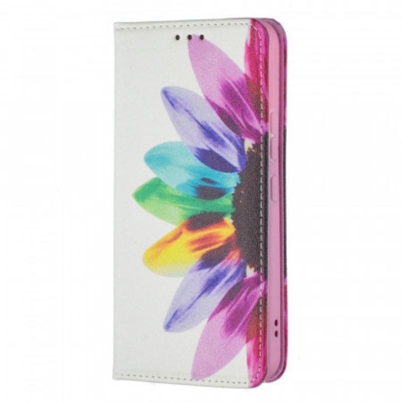 Capa De Celular Para Samsung Galaxy S22 5G Flip Flor Aquarela
