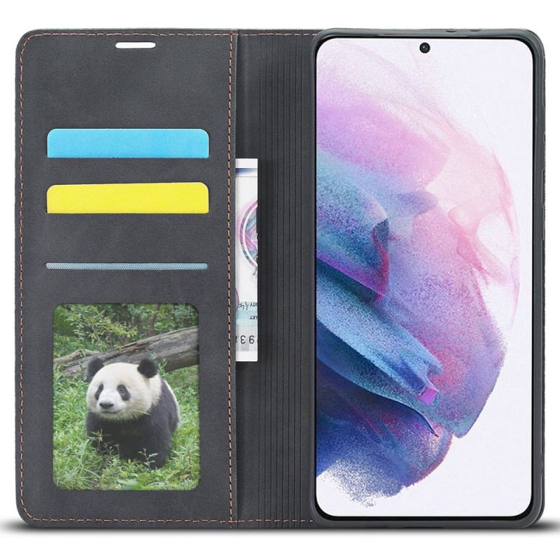 Capa De Celular Para Samsung Galaxy S22 5G Flip Forwenw Efeito Couro