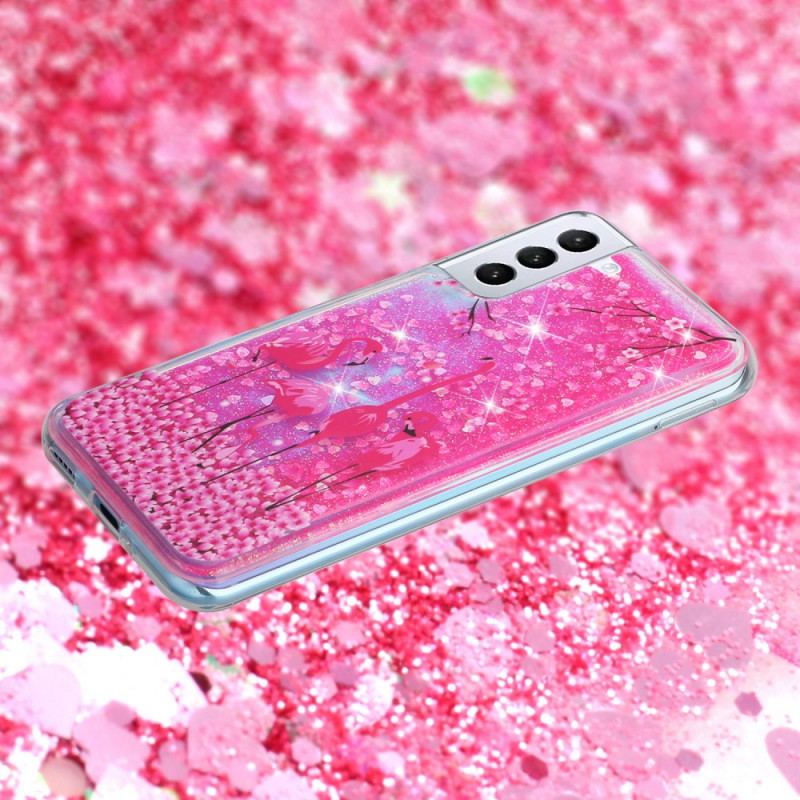 Capa De Celular Para Samsung Galaxy S22 5G Lantejoulas Flamingo