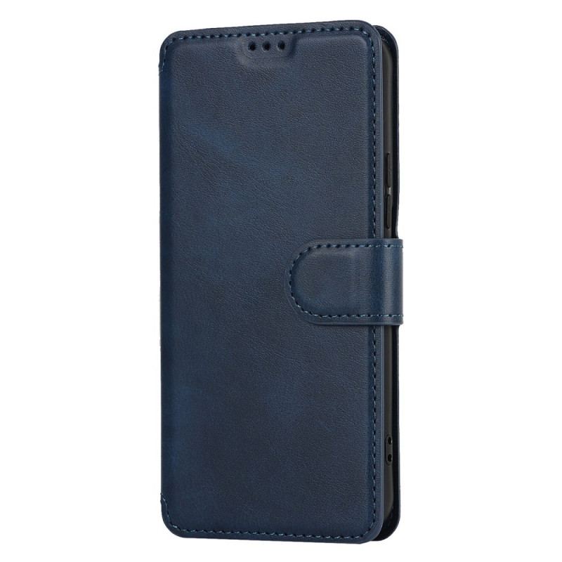Capa De Couro Para Samsung Galaxy S22 5G Efeito Couro Vintage Fosco