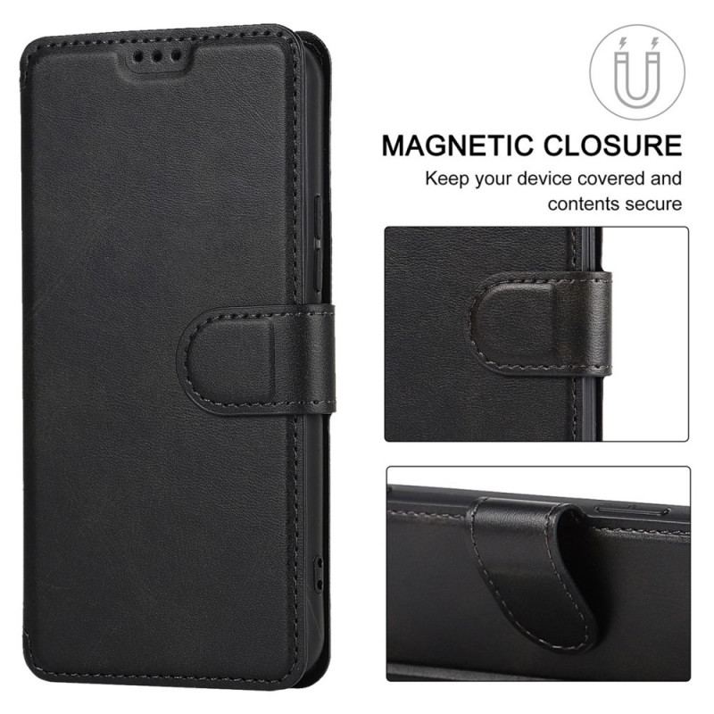 Capa De Couro Para Samsung Galaxy S22 5G Efeito Couro Vintage Fosco