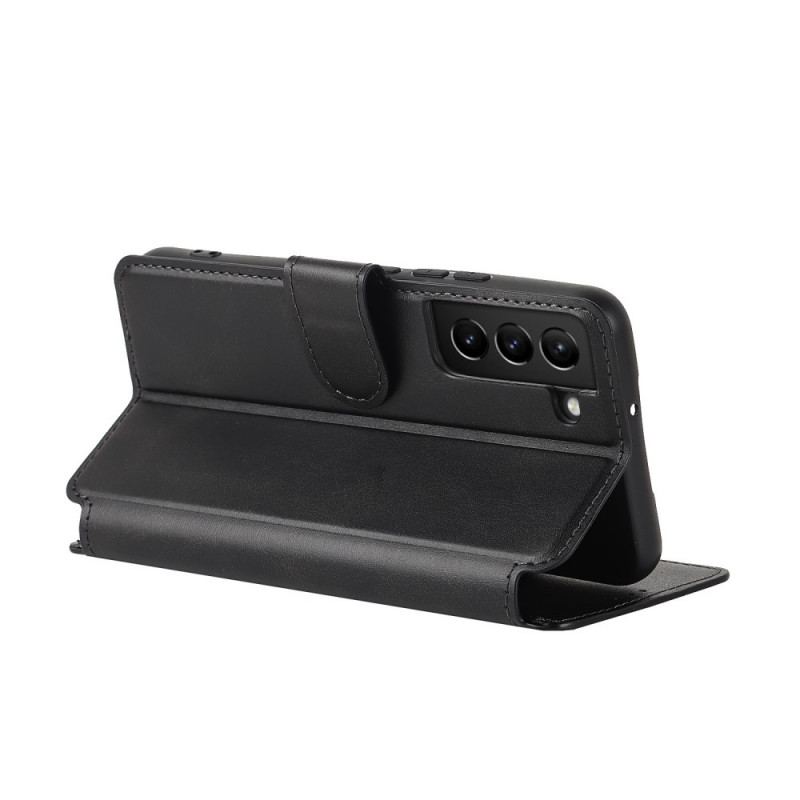 Capa De Couro Para Samsung Galaxy S22 5G Efeito Couro Vintage Fosco