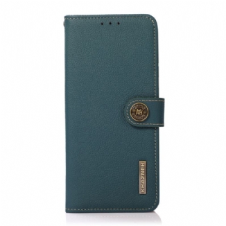 Capa De Couro Para Samsung Galaxy S22 5G Khazneh Rfid Couro Genuíno