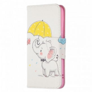 Capa Em Pele Para Samsung Galaxy S22 5G Elefante Bébé
