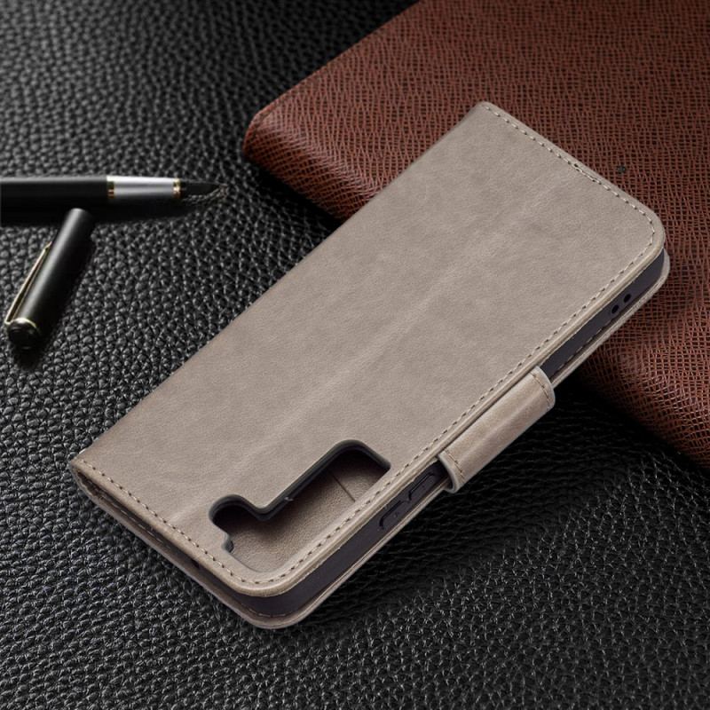 Capa Flip Para Samsung Galaxy S22 5G Borboletas Voando Com Cordão