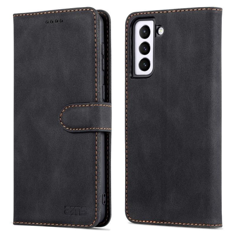 Capa Flip Para Samsung Galaxy S22 5G Costura Azns