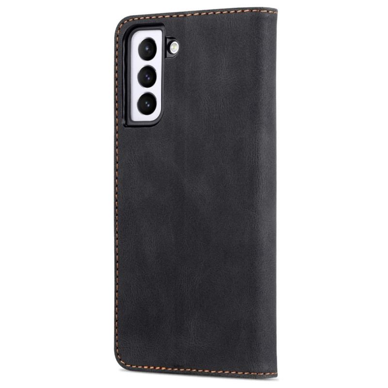 Capa Flip Para Samsung Galaxy S22 5G Costura Azns