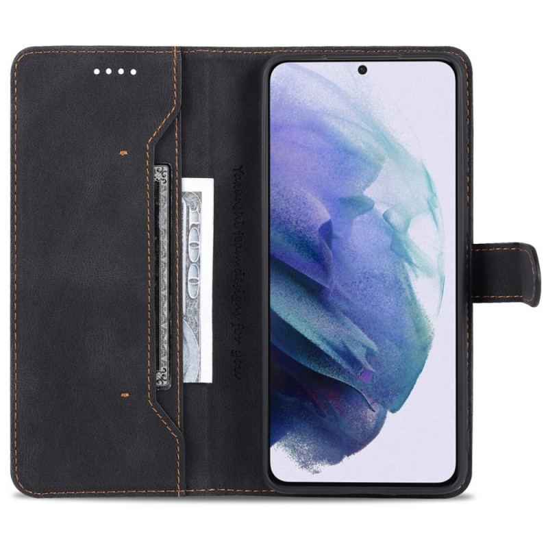 Capa Flip Para Samsung Galaxy S22 5G Costura Azns