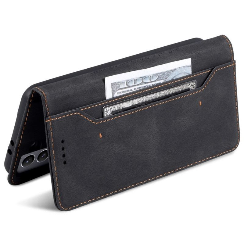 Capa Flip Para Samsung Galaxy S22 5G Costura Azns