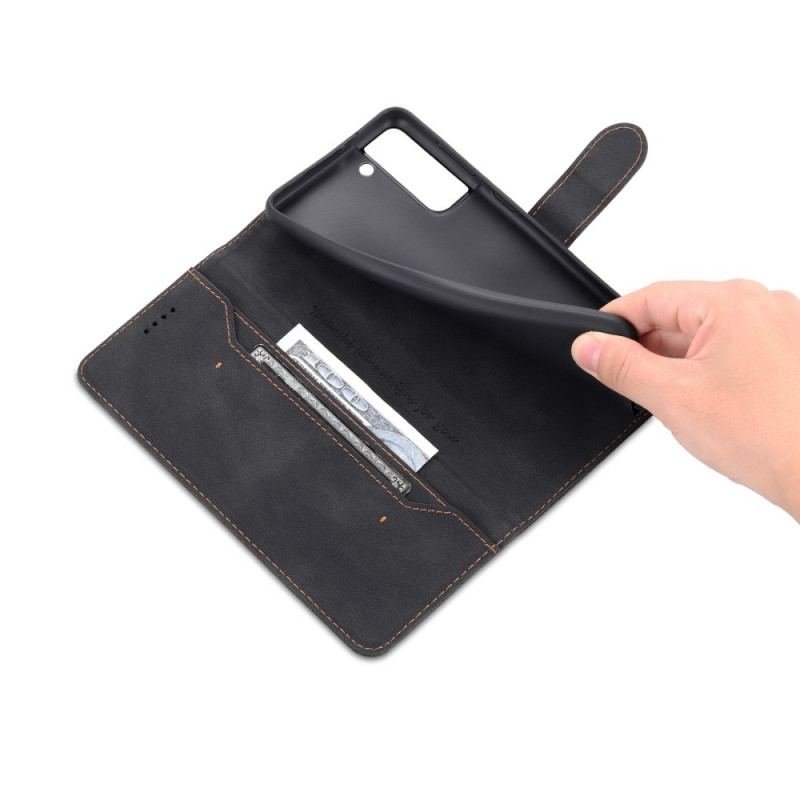 Capa Flip Para Samsung Galaxy S22 5G Costura Azns