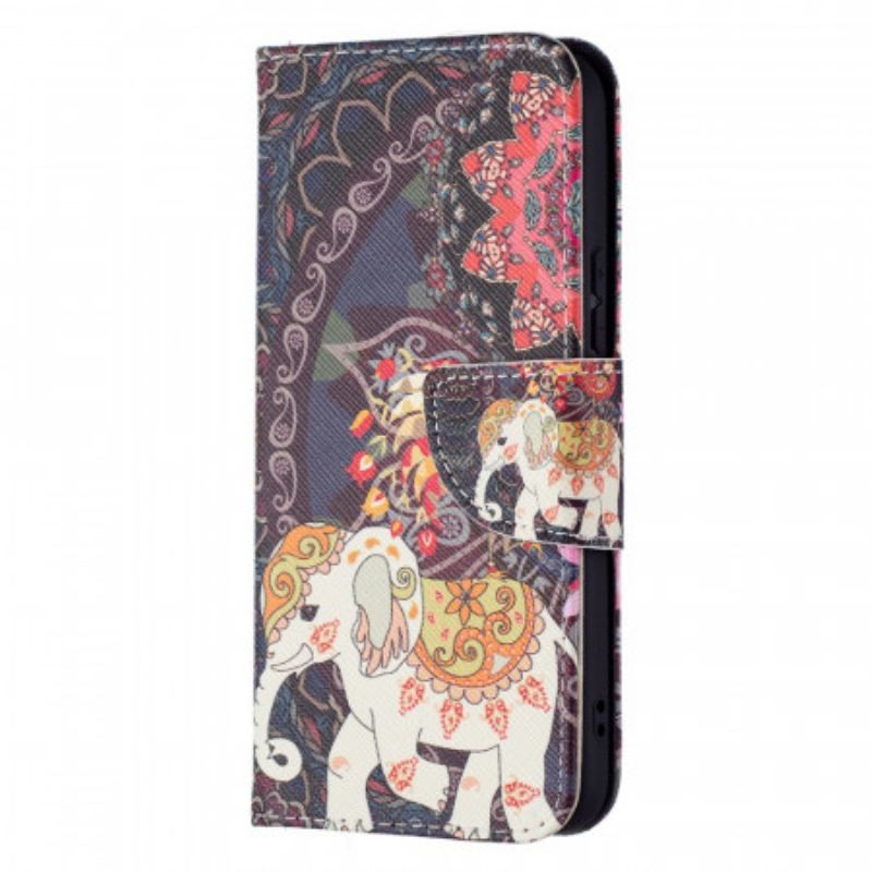 Capa Flip Para Samsung Galaxy S22 5G Elefante Indiano