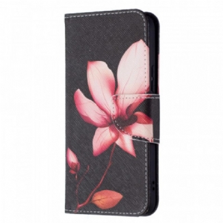 Capa Flip Para Samsung Galaxy S22 5G Flor Rosa