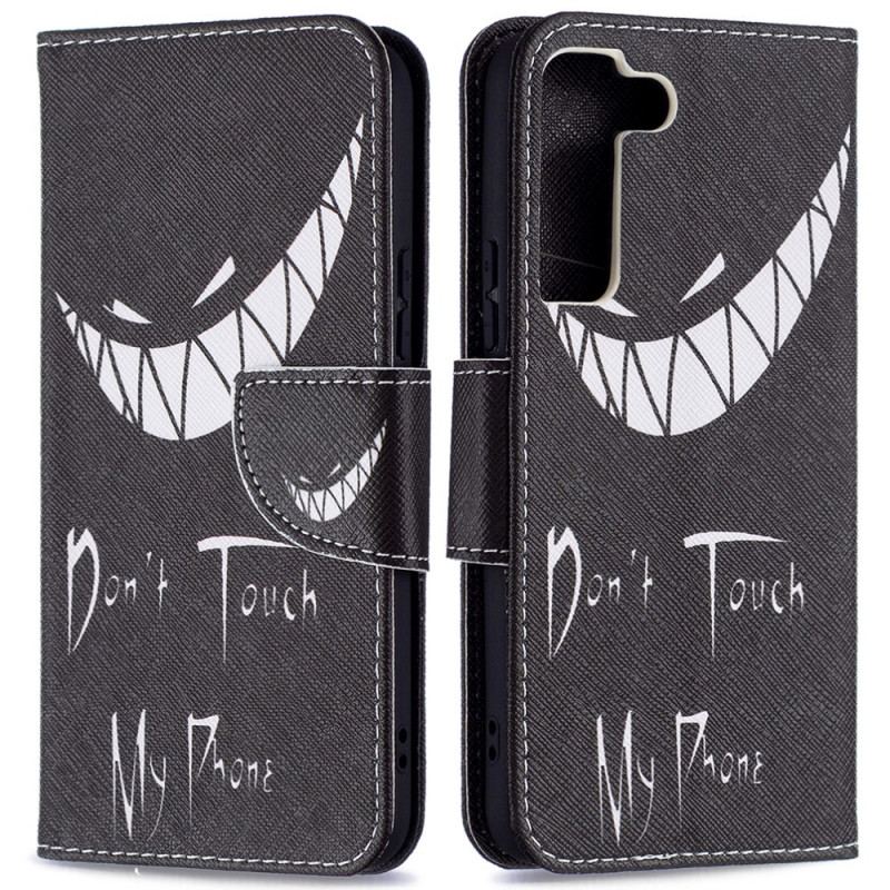 Capa Flip Para Samsung Galaxy S22 5G Telefone Do Diabo