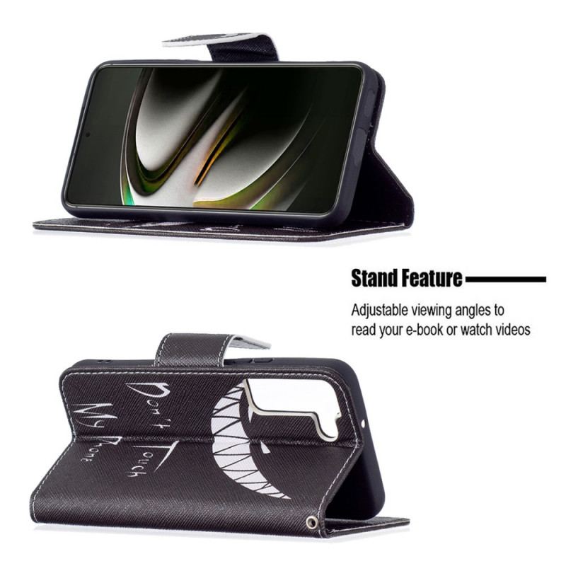 Capa Flip Para Samsung Galaxy S22 5G Telefone Do Diabo