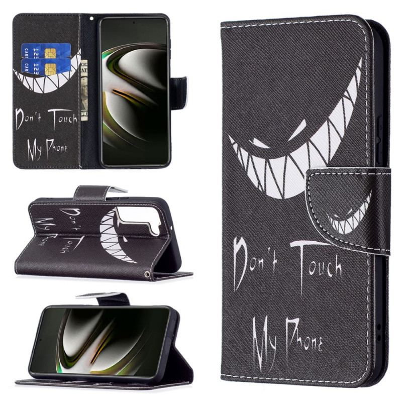 Capa Flip Para Samsung Galaxy S22 5G Telefone Do Diabo