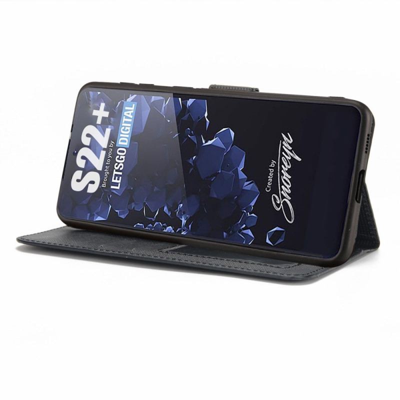 Capa Capa Flip Para Samsung Galaxy S22 5G Texturizado Com Destacável