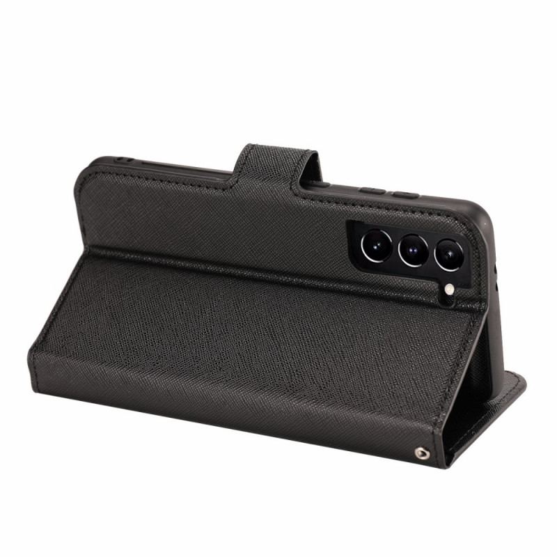 Capa Capa Flip Para Samsung Galaxy S22 5G Texturizado Com Destacável