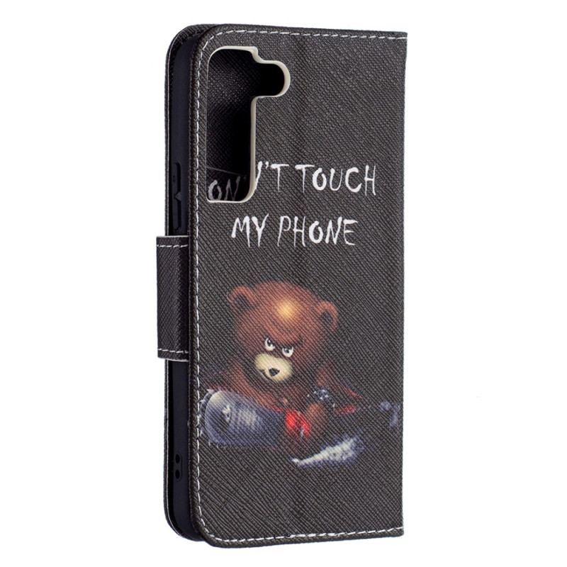 Capa Flip Para Samsung Galaxy S22 5G Urso Perigoso