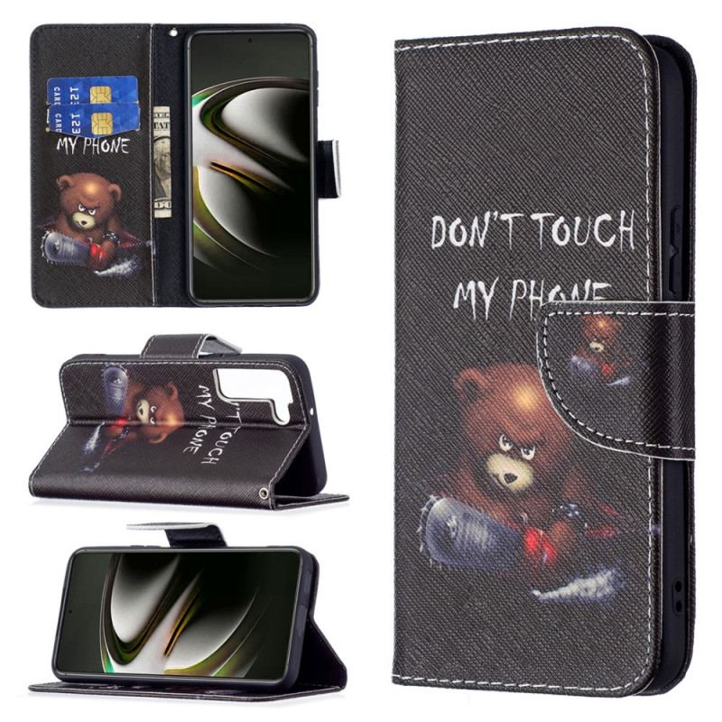 Capa Flip Para Samsung Galaxy S22 5G Urso Perigoso