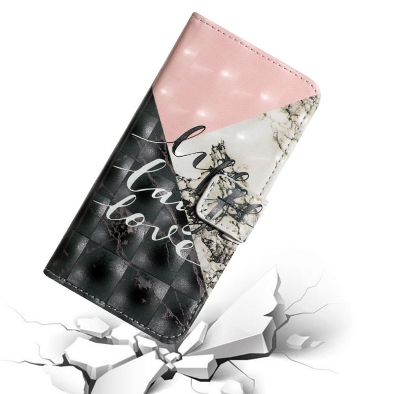 Capa Flip Para Samsung Galaxy S22 5G Vida Rir Amor