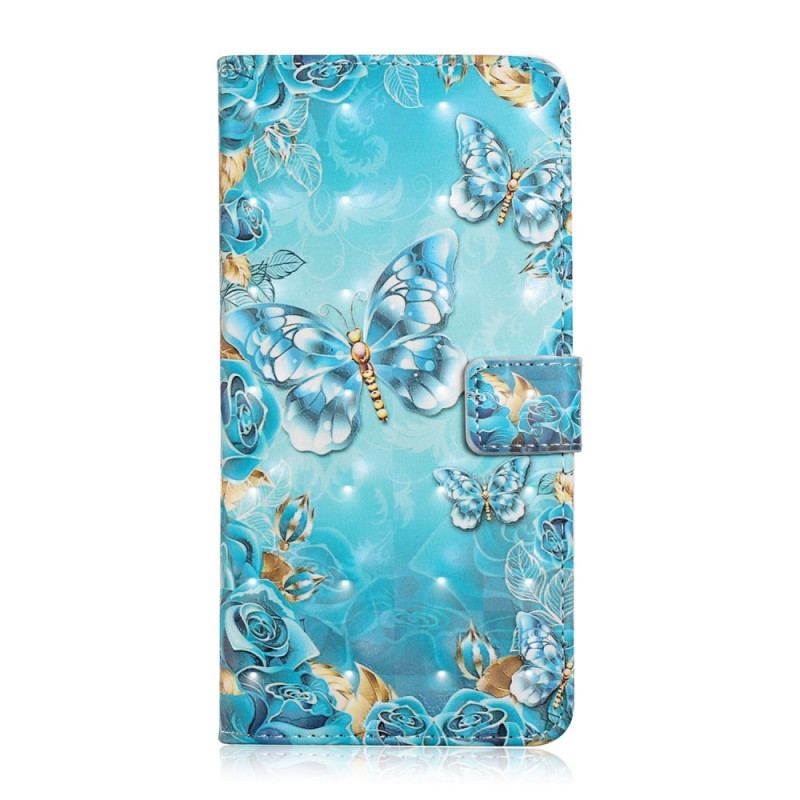 Capa Flip Para Samsung Galaxy S22 5G Vôo De Borboletas