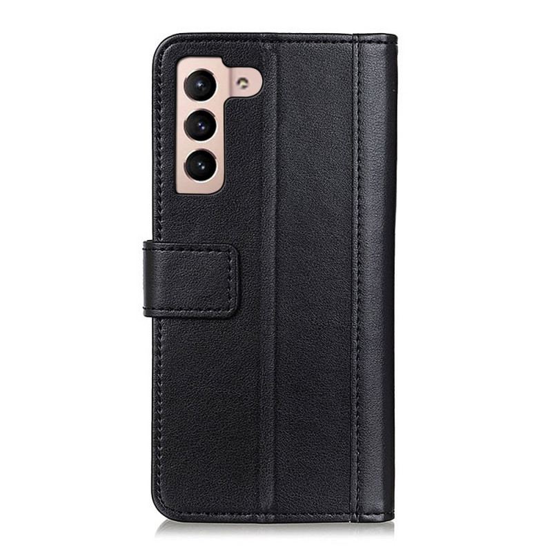 Capa Folio Para Samsung Galaxy S22 5G Estilo Couro Elegância