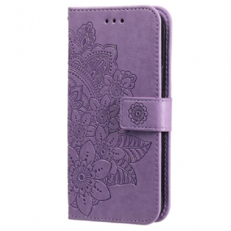 Capa Folio Para Samsung Galaxy S22 5G Flor Mandala