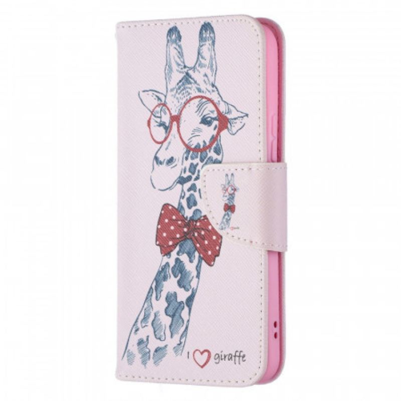 Capa Folio Para Samsung Galaxy S22 5G Girafa Inteligente
