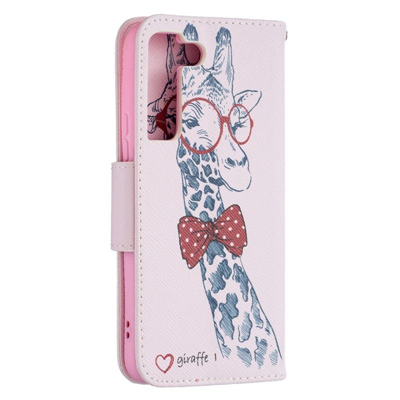 Capa Folio Para Samsung Galaxy S22 5G Girafa Inteligente