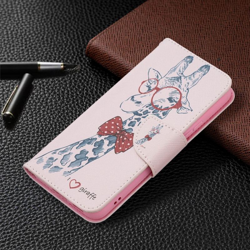 Capa Folio Para Samsung Galaxy S22 5G Girafa Inteligente