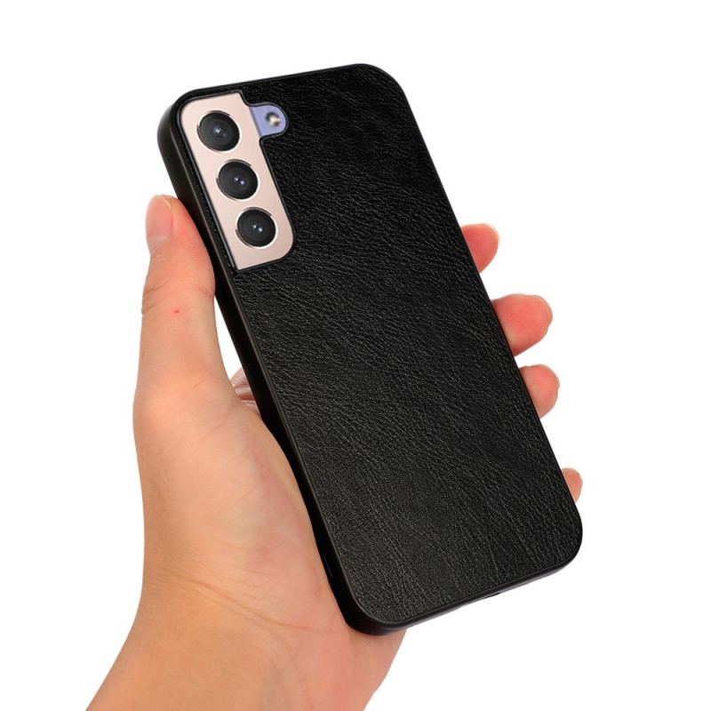 Capa Para Samsung Galaxy S22 5G Efeito Couro Lichia