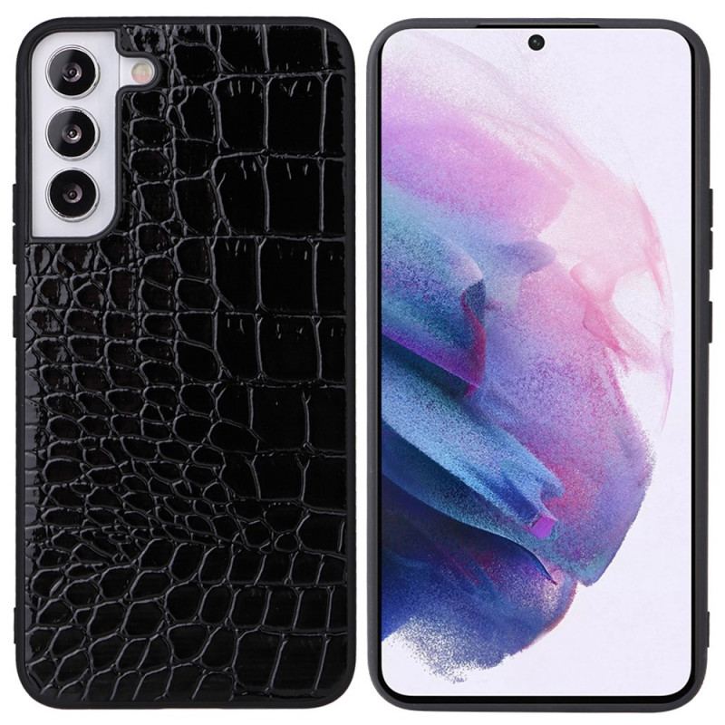 Capa Para Samsung Galaxy S22 5G Efeito Pele De Crocodilo