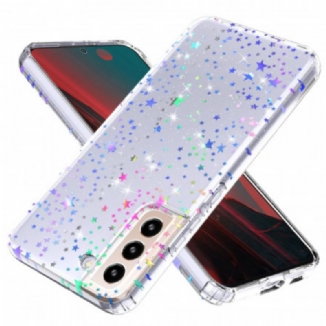 Capa Para Samsung Galaxy S22 5G Estrelas Flexíveis De Silicone