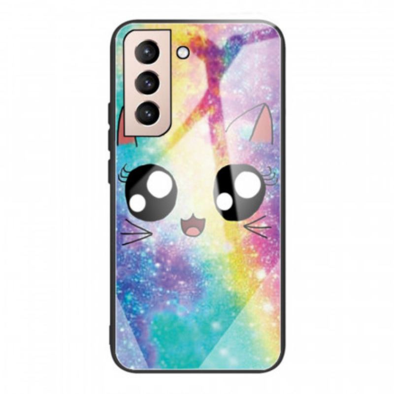 Capa Para Samsung Galaxy S22 5G Gato De Vidro Temperado