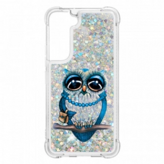 Capa Para Samsung Galaxy S22 5G Lantejoulas Miss Coruja