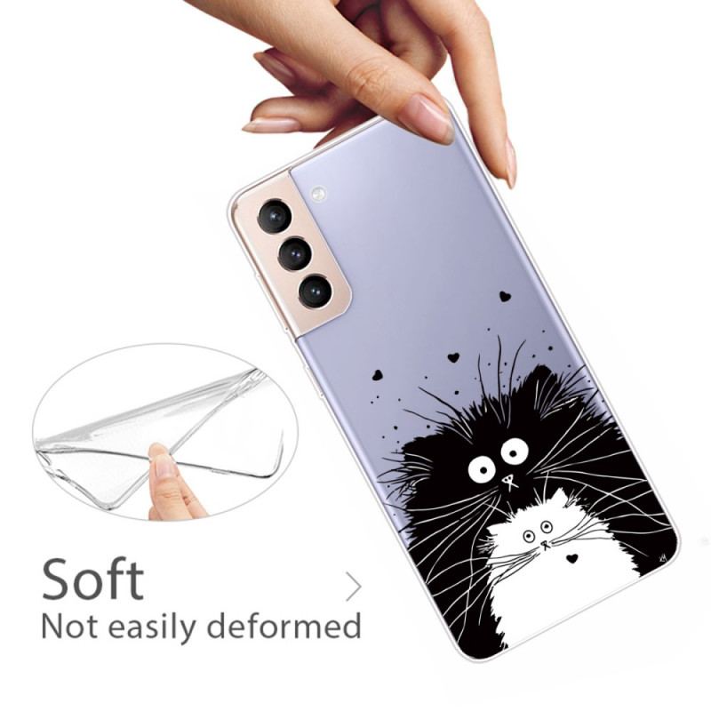 Capa Para Samsung Galaxy S22 5G Olha Os Gatos