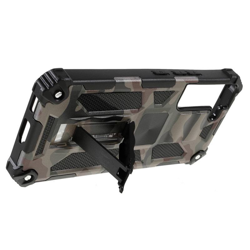 Capa Para Samsung Galaxy S22 5G Suporte Removível De Camuflagem