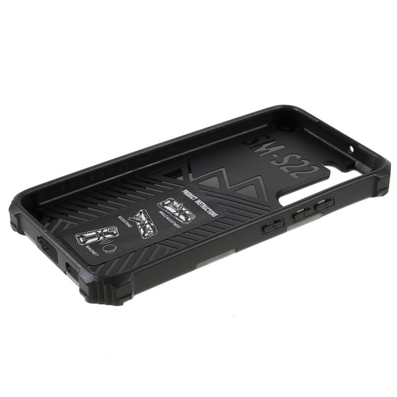 Capa Para Samsung Galaxy S22 5G Suporte Removível De Camuflagem