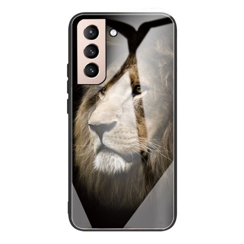 Capa Para Samsung Galaxy S22 5G Vidro Temperado Cabeça De Leão