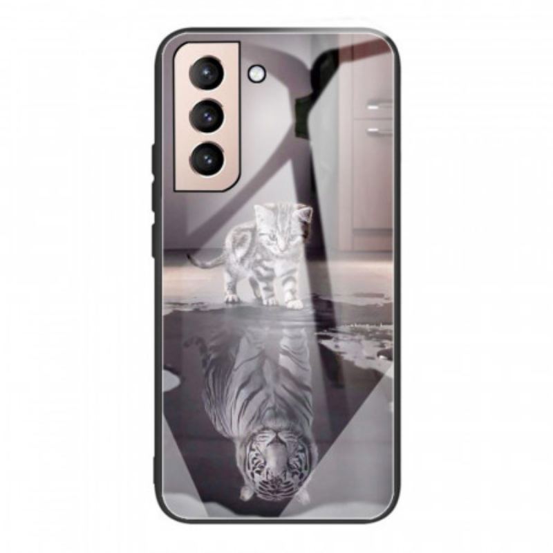 Capa Para Samsung Galaxy S22 5G Vidro Temperado Ernest O Tigre