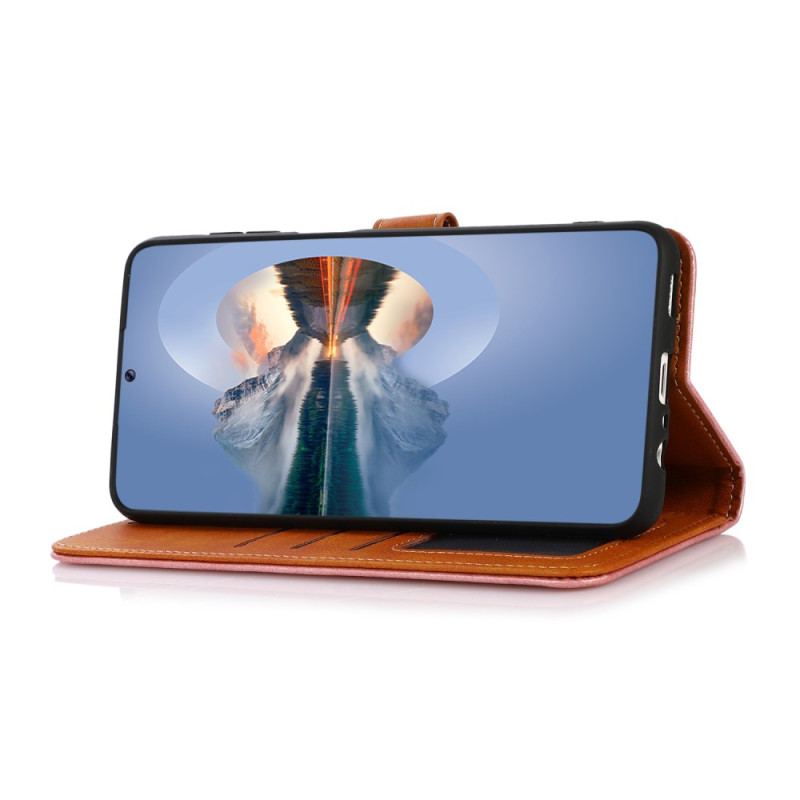 Capa De Couro Para Oppo Reno 8 Lite Com Alça Khazneh