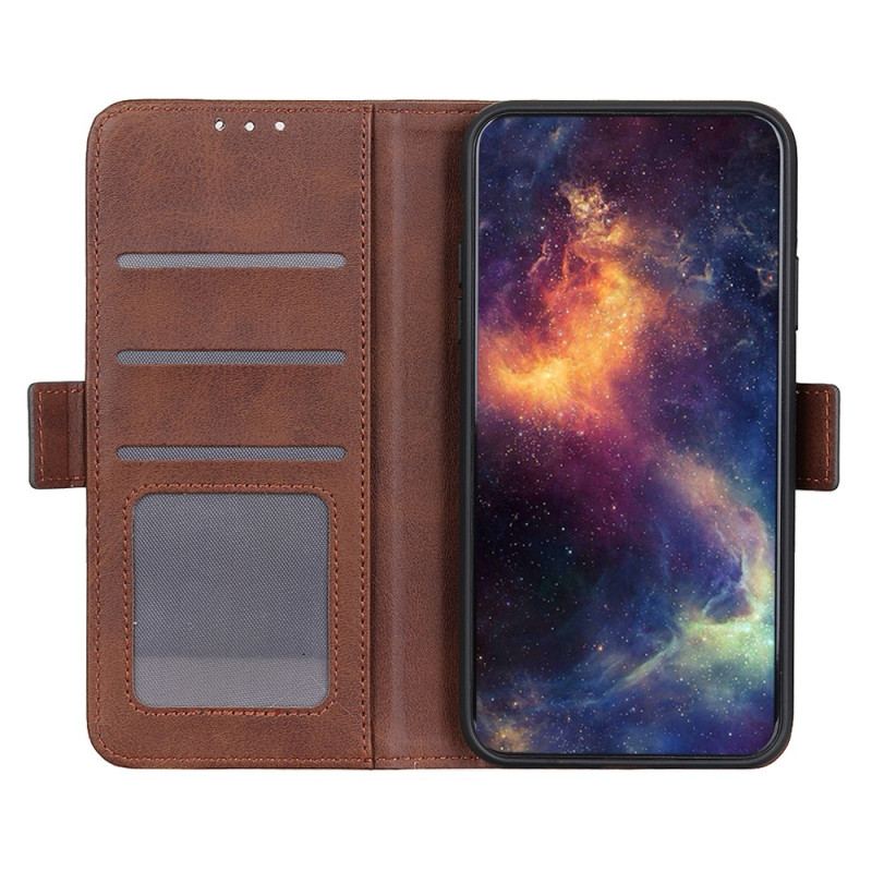 Capa De Couro Para Oppo Reno 8 Lite Fecho Otimizado